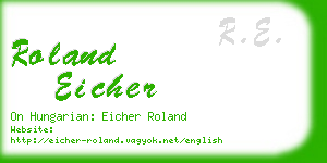 roland eicher business card